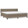 Maison Exclusive - Sommier à lattes de lit avec matelas Taupe 200x200 cm Tissu