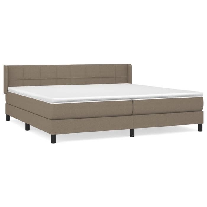 Maison Exclusive - Sommier à lattes de lit avec matelas Taupe 200x200 cm Tissu