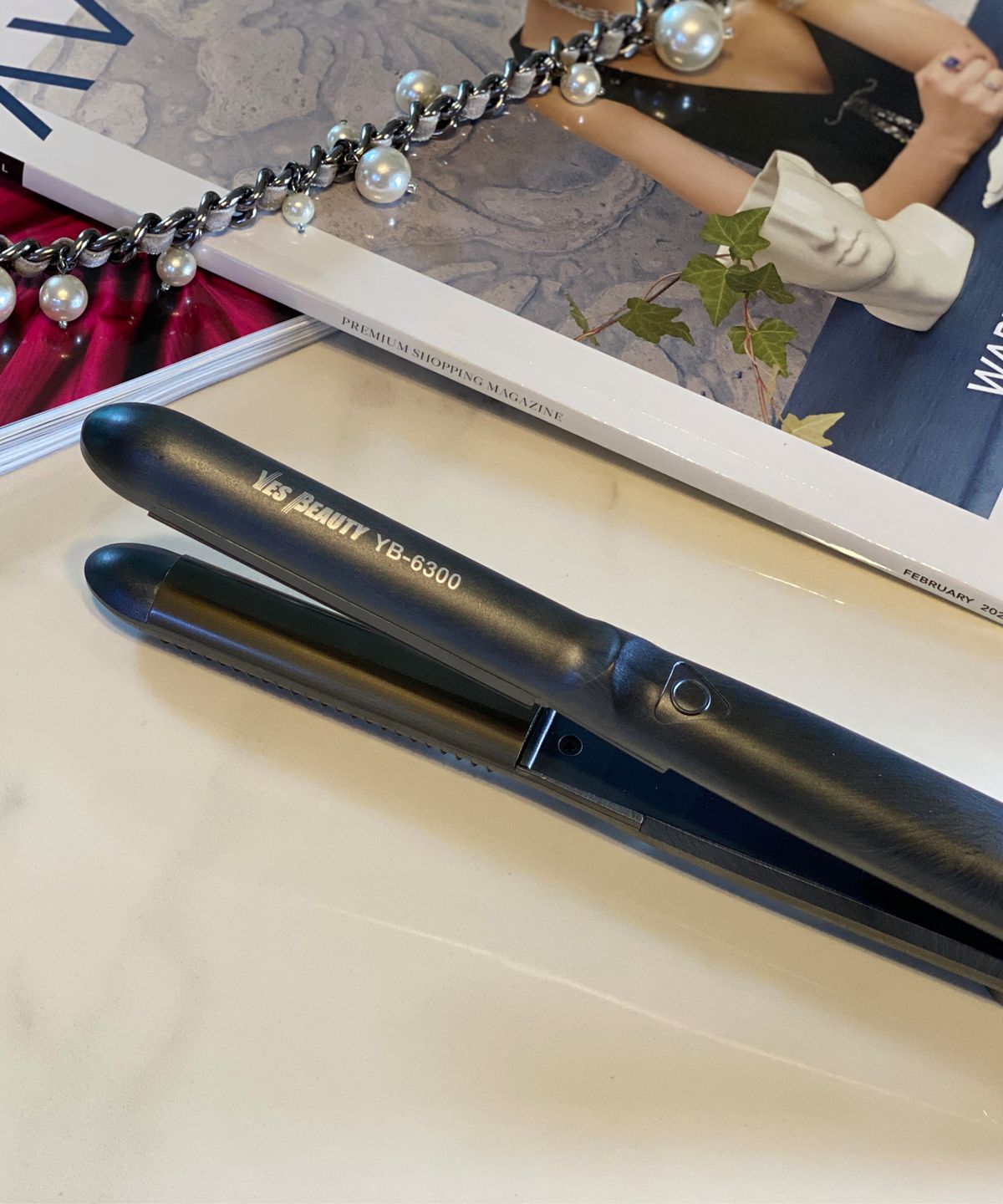 Professional Salon Volume Hair Iron YB-6300R (Half Moon) (C-curl, S-curl, Bangs, Roots)