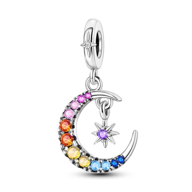 copper sun moon star theme multiple styles fashionable charms beads Compatible With Pandora Authentic Bracelets Do It Yourself Jewellery