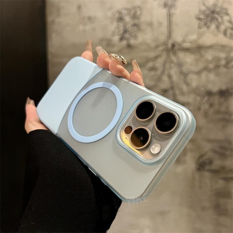 Original Ultra Thin Matte Magnetic Wireless Charge 2 IN 1 Clear Case For For Iphone 15 14 Plus 13 12 11 Pro Max Magsafe Hard Cover