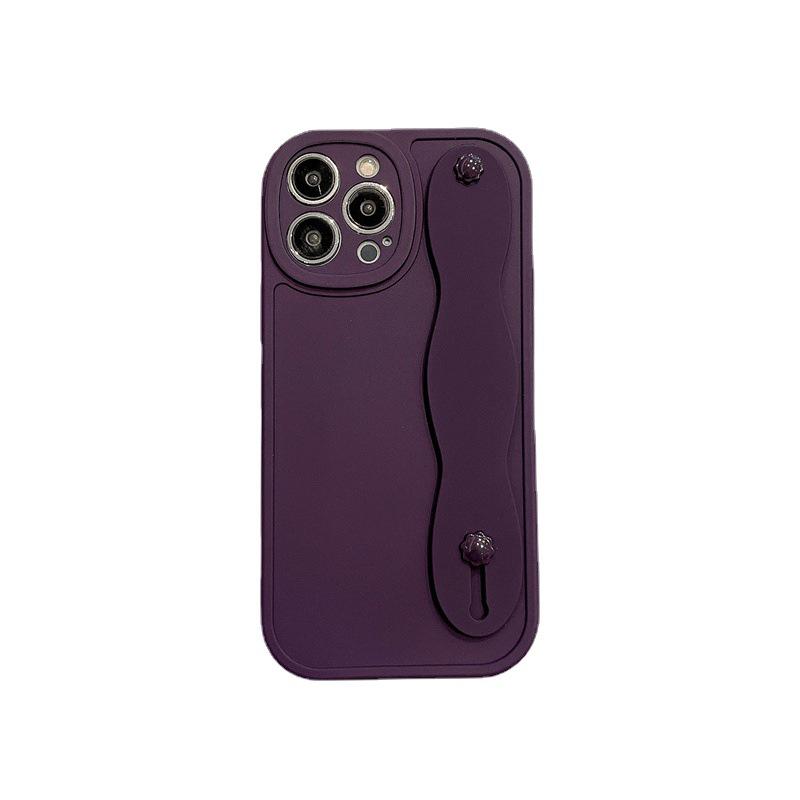 Pokročilé tekuté silikonové pouzdro na telefon s poutkem na zápěstí a stojánkem pro Apple 6S, 8P, 11, 12, 13, 14 Pro Max – Design proti pádu