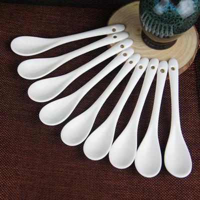 Keramik Löffelset mit langem Griff 5 Stück Premium Kaffeelöffel 12,5 cm Langlebige Küchenutensilien zum Rühren und Servieren