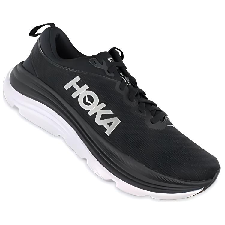 HOKA Gaviota 5 2E Breed Zwart Wit Heren Sneakers 1134234-BWHT