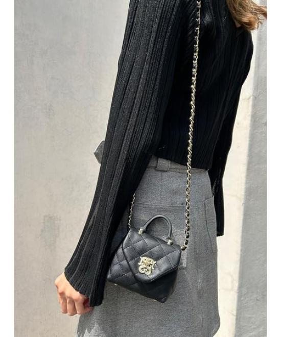 Soft quilted mini shoulder bag