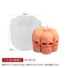 Halloween Ghost Groom Scented Candle Silicone Mold Spooky Skull Plaster Candle Making Mold