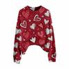 Valentine's Day Heart Long Sleeve Pullover Sweater - European & American Autumn/Winter 2026 Collection