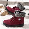 Women's Winter Outdoor Snow Boots Lace Up Thick Plush Lined Insulated Anti-Slip Waterproof Athletic Ankle Booties