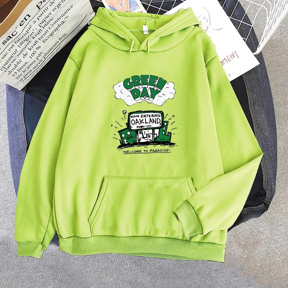 G-green Day Music Rock Band Übergroßer Hoodie HERREN Harajuku Graffiti Langarm-Sweatshirt Heavy Mental Casual Manga/Comic-Print