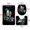 Art the Clown (5) Flannel Toilet 3 Piece Set Soft Bathroom Toilet Seat Cover Non-Slip Bath Rug Home Bathroom Decor