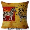 Retro African Cushion Cover Abstract Human Figure Design Warm Tone Soft Polyester Bedroom Decor Throw Pillow Case