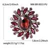 Chic Retro Alloy Rhinestone Glass Brooch for Women