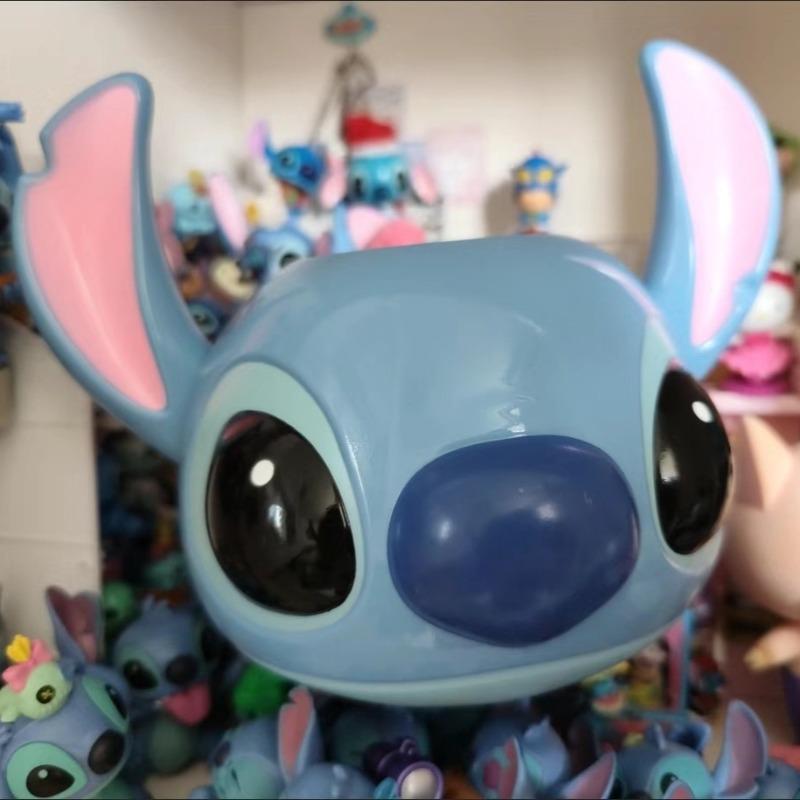 Disney Stitch Pen Holder Kawaii Animation Character Design Cute Student Storage Box Office School Supplies Desktop Decorative Decoration