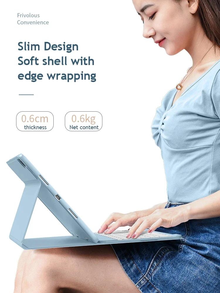For iPad Keyboard Case for iPad 9th 10th Generation iPad Pro 12 9 11 Inch Air 5 4 Mini 6 10.2 8th 7th Magic Keyboard Covers