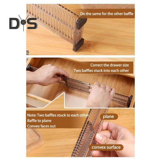 Drawer Dividers High Strength Length Adjustable Simple Installation Expandable Underwear Socks Drawer Separators