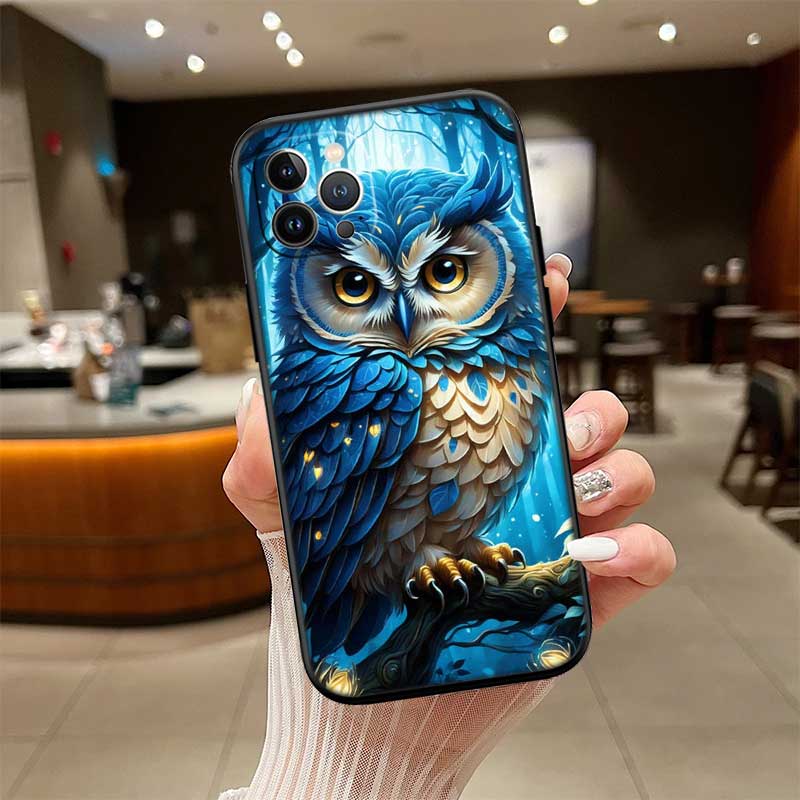 RE16 Cartoon Art Owl New High-End Shell Phone Case for Xiaomi Poco C40 C50 C51 C55 C65 C71 C75 F3 F5 F6 F7 M2 M3 Pro Ultra