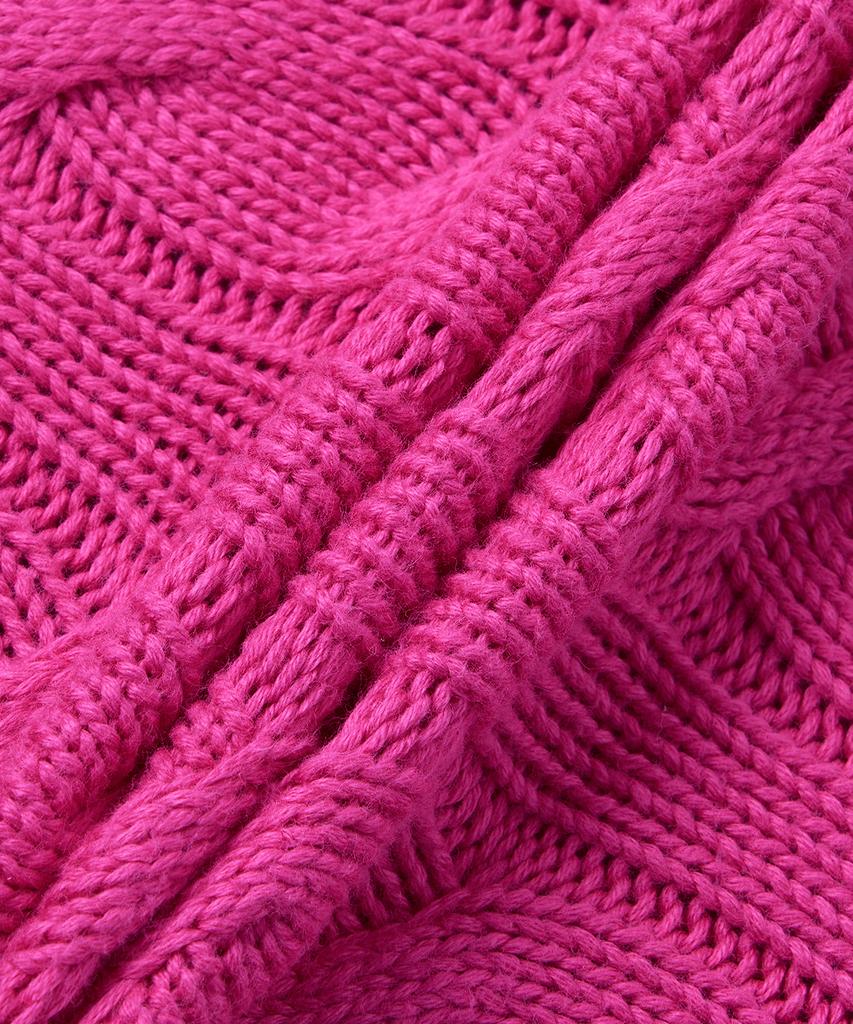 Polo Ralph Lauren Cable Knit Cotton Crew Neck Cardigan - Pink