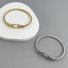 New Steel Wire Button Pattern Horseshoe Gold-plated Stainless Steel Bracelet 18K, High Quality Waterproof Couple Bracelet, Wife