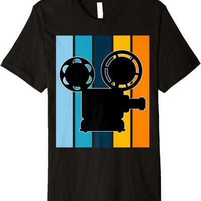 Filmmaker Retro Vintage Movie Film Crew Premium T-Shirt,Comfortable Pure Cotton
