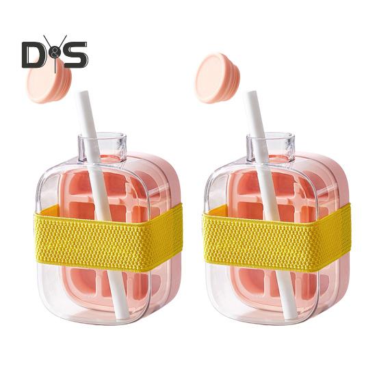 

2 шт. лоток для кубиков льда бутылка для воды эффективный лоток для приготовления льда с контейнером бесконтактный производитель кубиков льда штабелируемый многоразовый лед форма для кухни кафе F