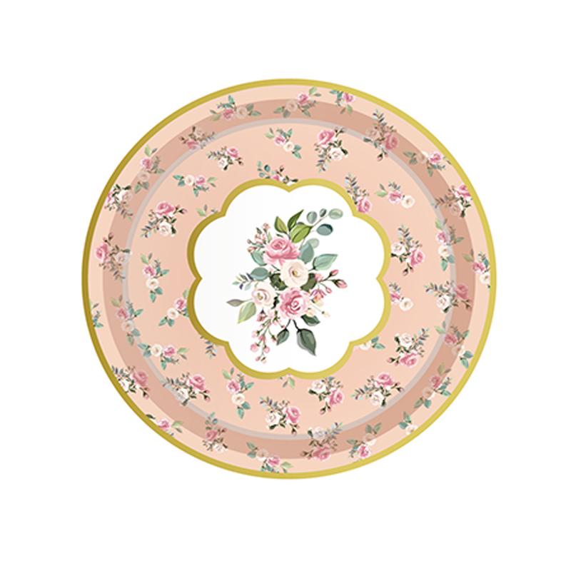 44pcs/set Tea Party Disposable Tableware Birthday Wedding Paper Plate Cups Napkins Baby Shower Theme Party Decoration Supplies