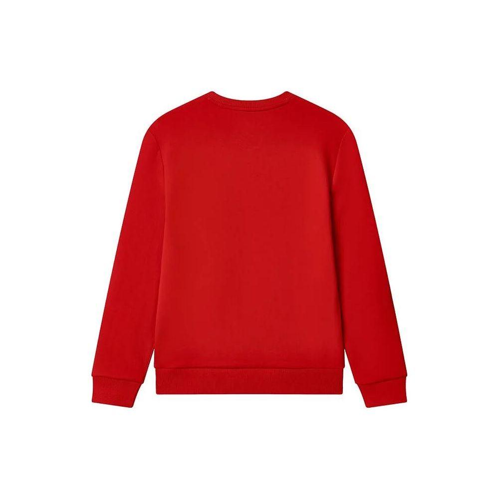 FILA Modern Heritage Striped Print Crew Neck Pullover Sweatshirt Men sweatshirt Red F11M311209FRD