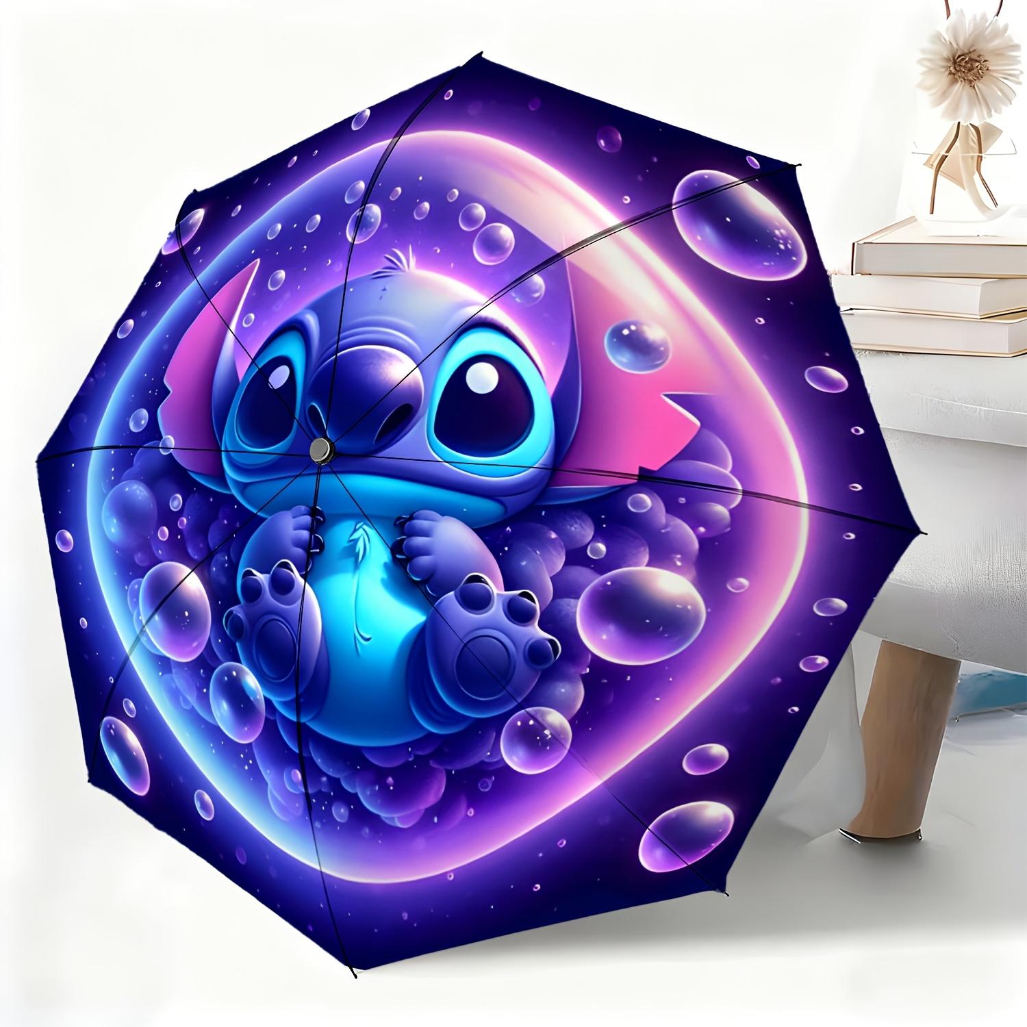 

A Fully Automatic Umbrella Featuring The Disney-Licensed Stitch Cartoon Character, Suitable for All Occasions As a Dual-Purpos (as the picture,Iron&8K)