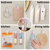 1/4pcs Fixed Suction Cup Storage Clip ABS Bathroom Storage Clip  Kitchen Accessorie