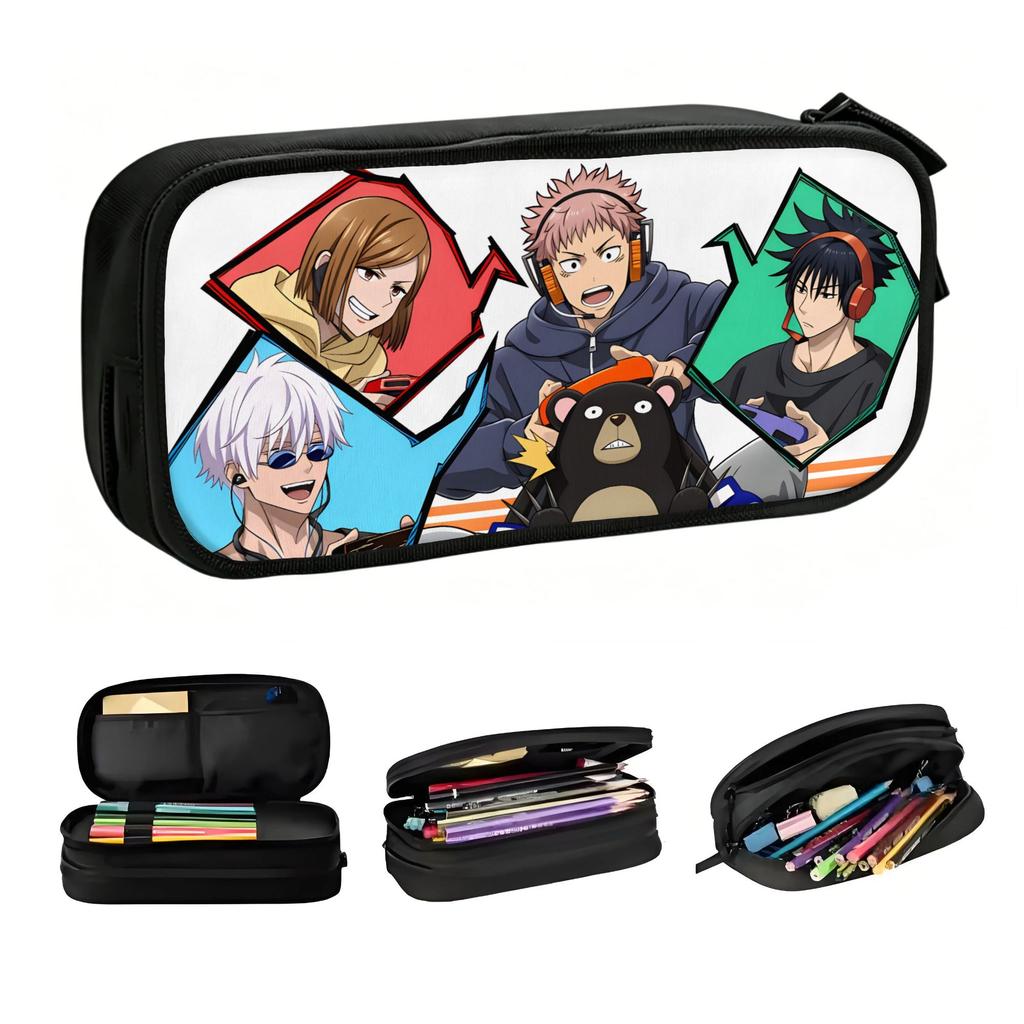 Jujutsu Kaisen Yuji Itadori Kawaii Pencil Case Girls Boys Large Capacity Megumi Fushiguro Pencil Box School Accessories