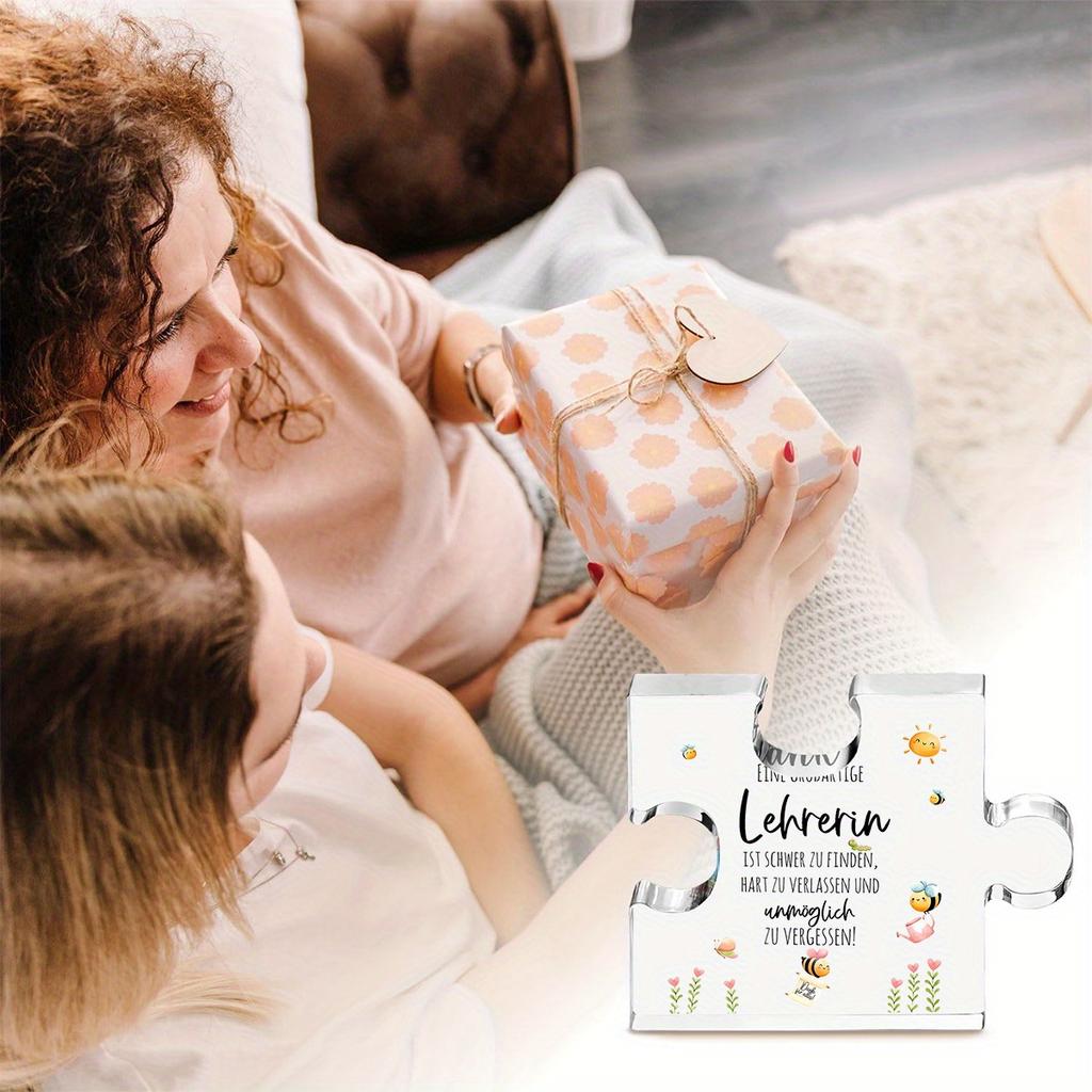 "You Are A Great Teacher" Teacher Appreciation Gift - Acrylic Thank You Card with Inspirational Quote, Cute Bee & Flower Design, Perfect for Educator