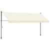 Retractable Awning Cream 400x150 Cm Fabric and Steel