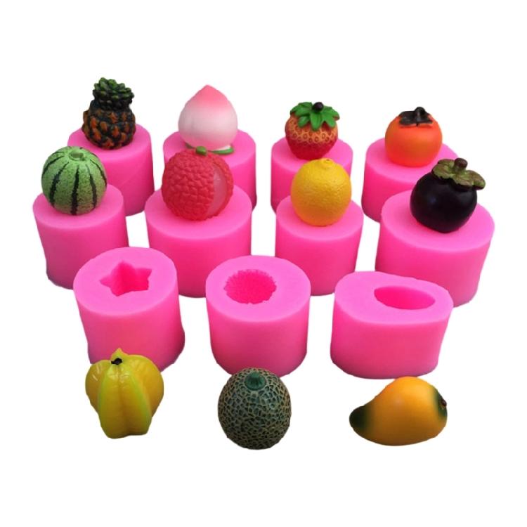 

11Pcs Flexible Fruit Shape Silicones Molds for DIY Chocolate Fondant Baking Supplies Dishwasher Safe Durability 1