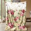 Golden Jungle Leopard 1 Theme blanket Lightweight Warm Flannel Blanket Decorative Throw Blanket for Home Decoration