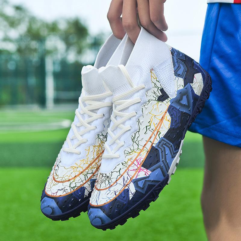20252025 high-top football shoes male adult adolescent student children outdoor lawn game sports shoes