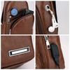Portable Outdoor Crossbody Bag Pu Chest Bag Casual Shoulder Bag Usb Charging Mobile Phone Bag for