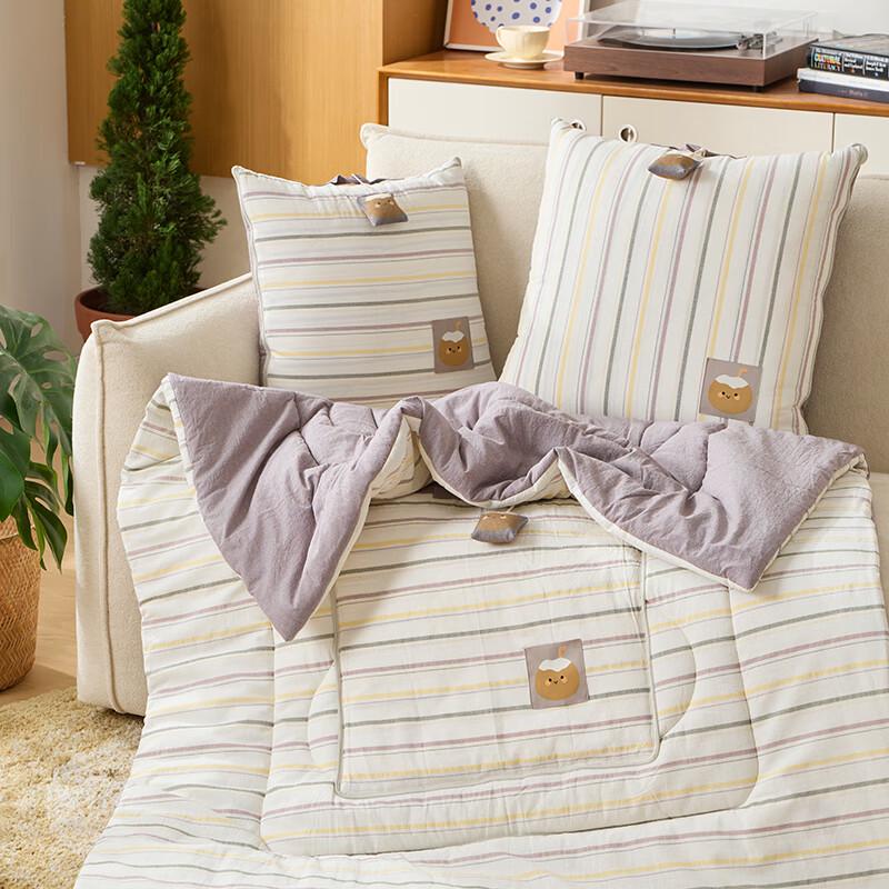 Washed Cotton 2-in-1 Pillow Quilt