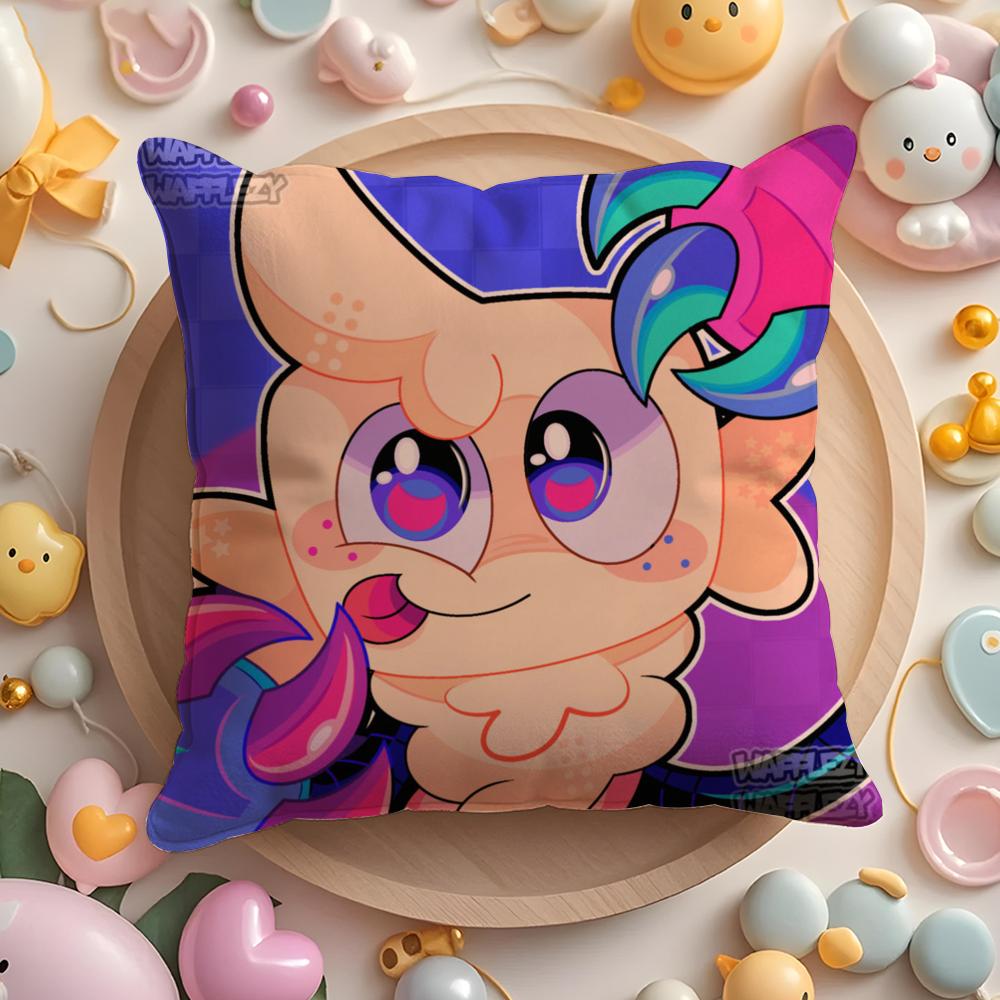 Game D-Dandys World anime Pillow Case Soft Plush Fabric Double-Sided Printed Cushion Cover Warm Winter Sofa Pillow Case
