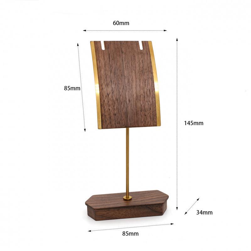 Walnut Beech Wood Earring Display Stand and Jewelry Photo Prop