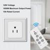 Remote Control Outlet Smart Plug for Lights Lamp Appliances Indoor Use 100 Feet Range ON Off Switch 15A 1850W Energy