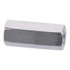 10Pcs Silver Tone Hex Coupling Nuts 304 Stainless Steel Metric Size Durabl Hex Rod Coupling Nut