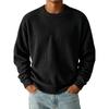 Men's Casual Color Long Sleeve Crewneck T-Shirt Loose Fit Top for Everyday Wear