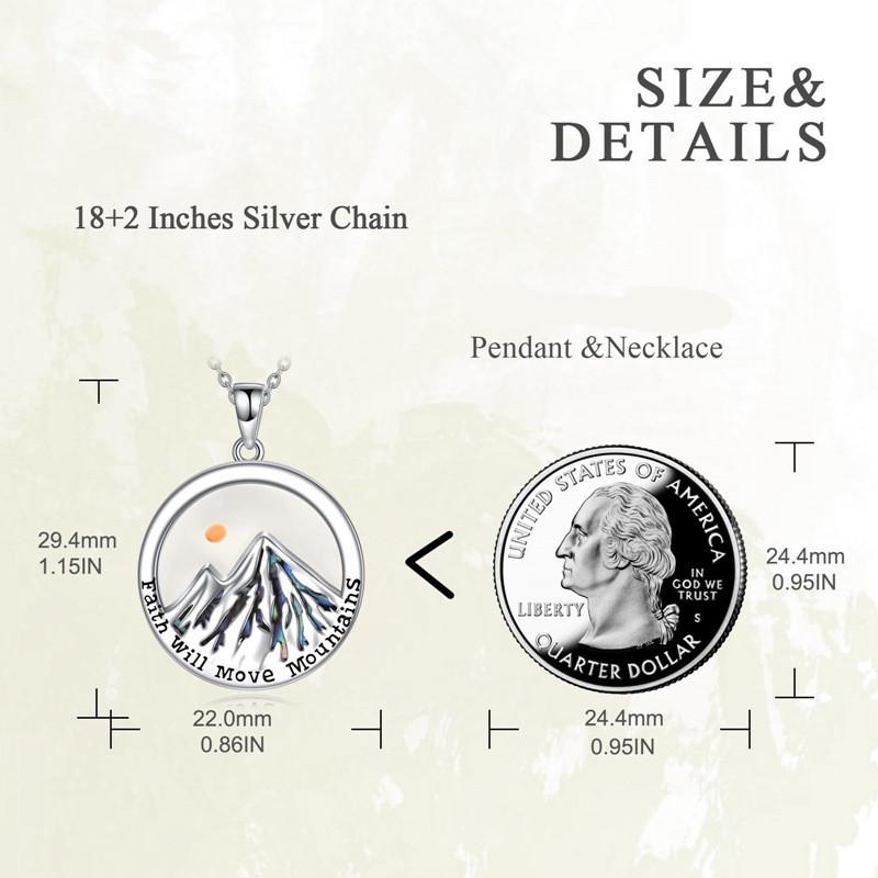 Fashionally Simple, Faith-inspired Round Hill-shaped Mustard Seed Stainless Steel Necklace