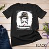 Maltese Dog Mom Bleached Messy Bun Leopard Women Pet Lover Unisex T-shirt