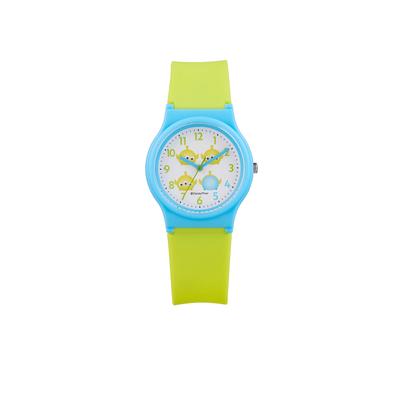 Q&Q Analog Disney TSUMTSUM Watch, 10 ATM Water Resistant, Urethane Strap, V06A-510VK, Green, for Girls