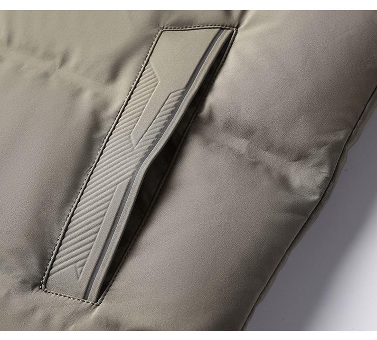 Pánská péřová bunda s kapucí od velké značky - Zimní teplý kabát pro všechny věkové kategorie