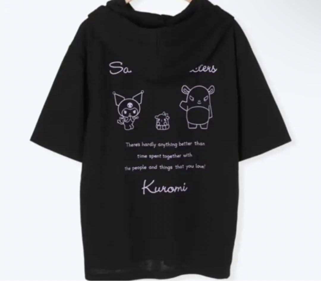 

[USED] Sanrio Kuromi Baku Hoodie T-shirt Tops M Sickly Cute Landmine Mass-produced Gothic Lolita Dreamy Cute Black