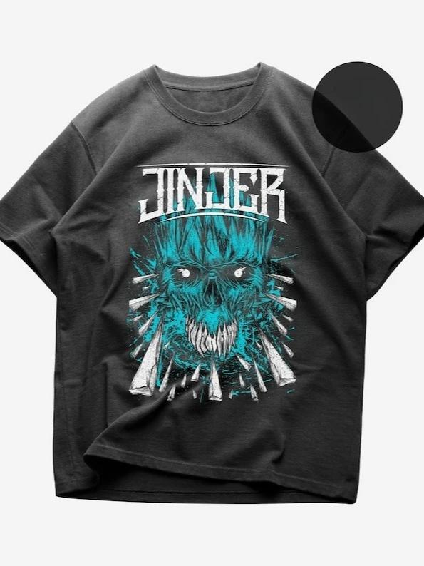 Jinjer Merch Unisex Rocker Clothing Jinjer T-Shirt Metal Music Shirt Pisces King Of Everything Album Tatiana Shmayluk S разноцветный