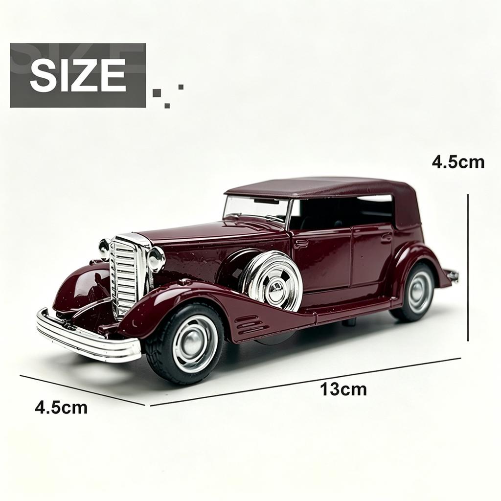 1:36 Alloy Duesenbeg SJ Die cast Vintage Car Model Classic Pull Back Car Miniature Vehicle Replica For Collection & Gift Display