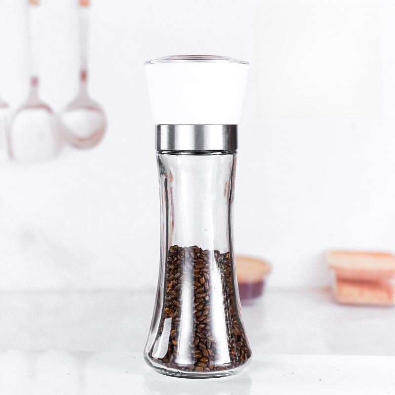 Stainless Steel Mill Pepper/Salt/Spice Grinder Kitchen Supplies Spices Glass Storage Container Pepper Mill Kitchen Gadgets Tools