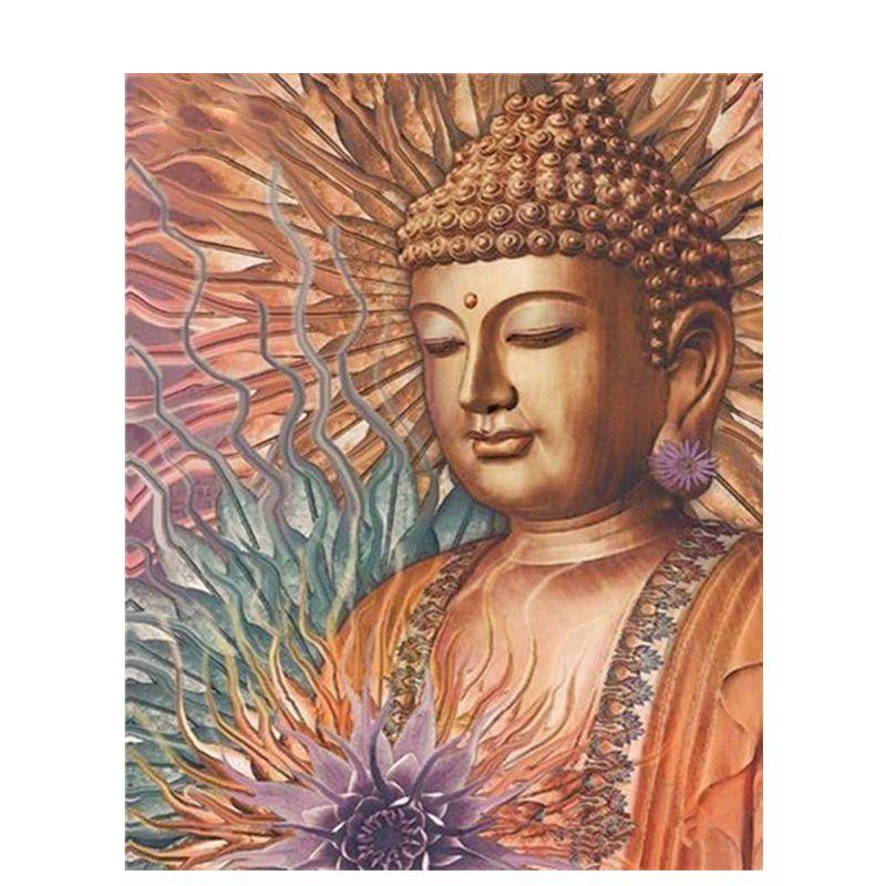 Diamant Malerei Buddhismus Strass Kunst 5D Diy Diamant Stickerei Religiöse Figuren Volle Runde Mosaik Hause Dezember